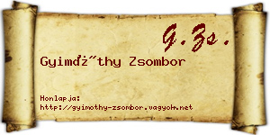Gyimóthy Zsombor névjegykártya
